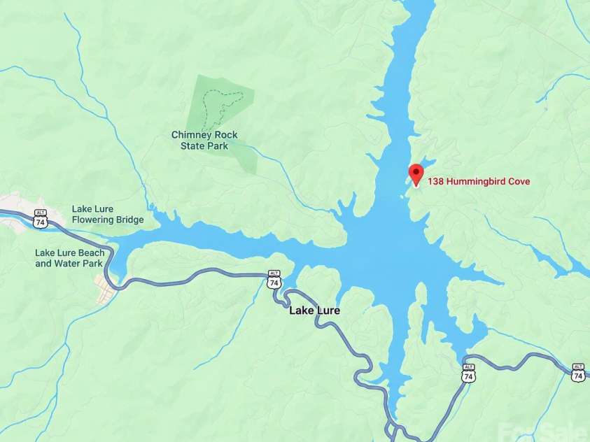 138 Hummingbird Cove, Lake Lure, NC 28746.  MLS# CAR4423376, YatesRealty ID 54119. 