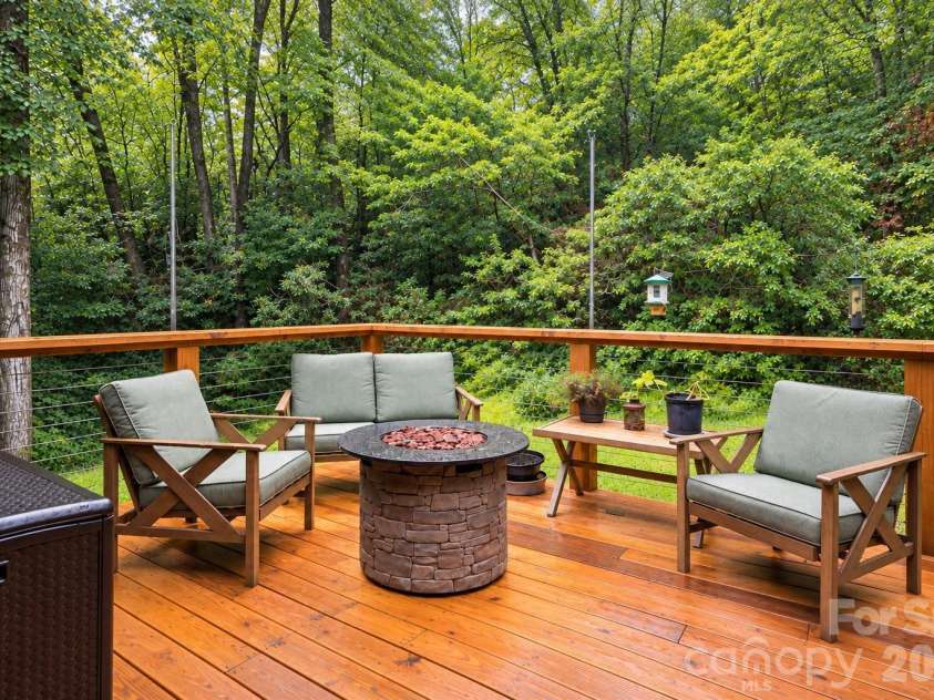 19 Forge Drive, Mills River, NC 28759.  MLS# CAR4429305, YatesRealty ID 54159. Space deck for grilling and firepit