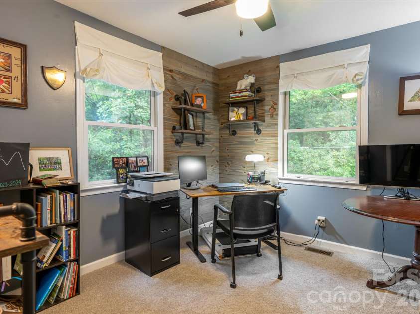 19 Forge Drive, Mills River, NC 28759.  MLS# CAR4429305, YatesRealty ID 54159. Third bedroom on main level currently set up as office