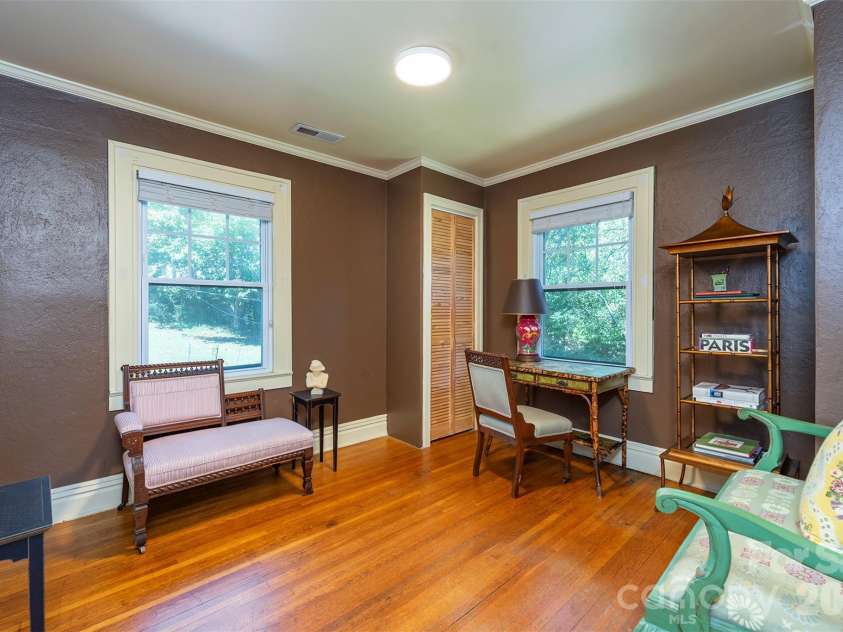 710 Merrimon Avenue, Asheville, NC 28804.  MLS# CAR4430007, YatesRealty ID 54201. Bedroom 2 or would make a great library or office.