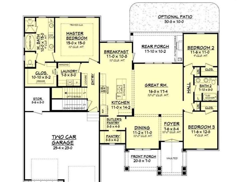 194 Sams Way, Statesville, NC 28625.  MLS# CAR4428928, YatesRealty ID 54228. Craftsman House Plan #50-249 - Optional Alternate Floor Plan #1
