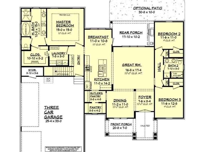194 Sams Way, Statesville, NC 28625.  MLS# CAR4428928, YatesRealty ID 54228. Craftsman House Plan #50-249 - Optional Alternate Floor Plan #3