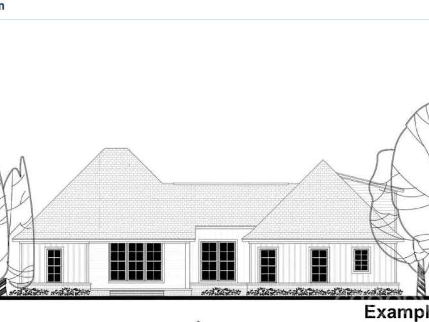 194 Sams Way, Statesville, NC 28625.  MLS# CAR4428928, YatesRealty ID 54228. Craftsman House Plan #50-249 - Rear Elevation Drawing
