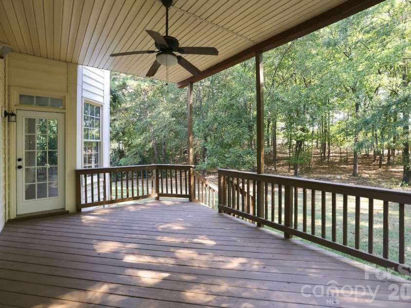 3439 Twelve Oaks Place, Charlotte, NC 28270.  MLS# CAR4423382, YatesRealty ID 54247. Back Porch