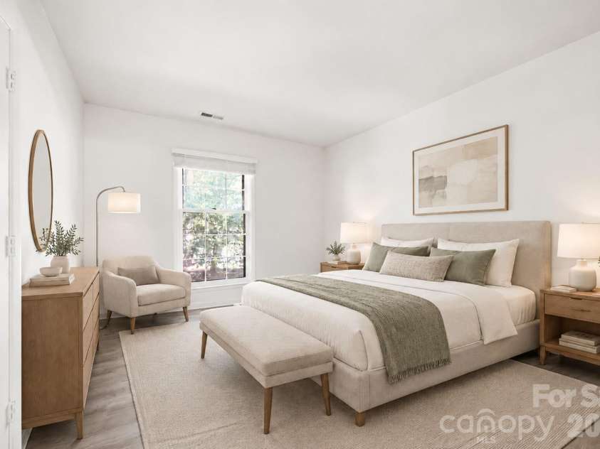 9112 Sardis Forest Drive, Charlotte, NC 28270.  MLS# CAR4429591, YatesRealty ID 54276. Bedroom 2 - Virtually Staged