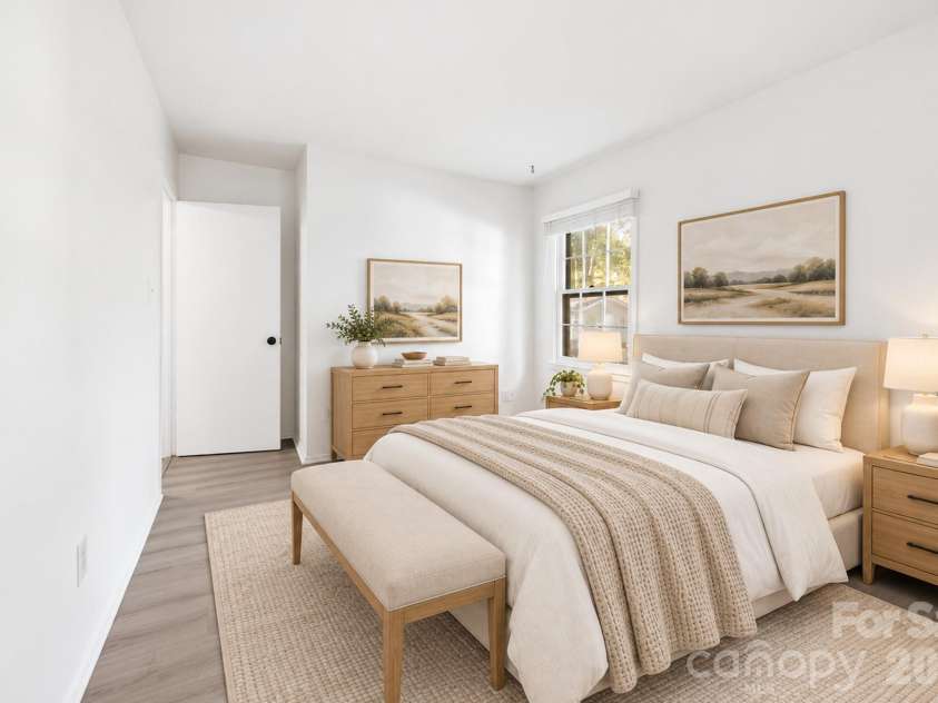 9112 Sardis Forest Drive, Charlotte, NC 28270.  MLS# CAR4429591, YatesRealty ID 54276. Bedroom 3 - Virtually Staged