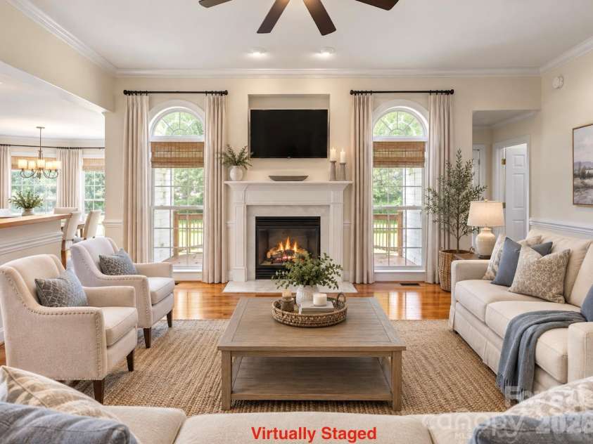 1011 Overhill Drive, Salisbury, NC 28144.  MLS# CAR4429292, YatesRealty ID 54283. Virtually Staged Living Room