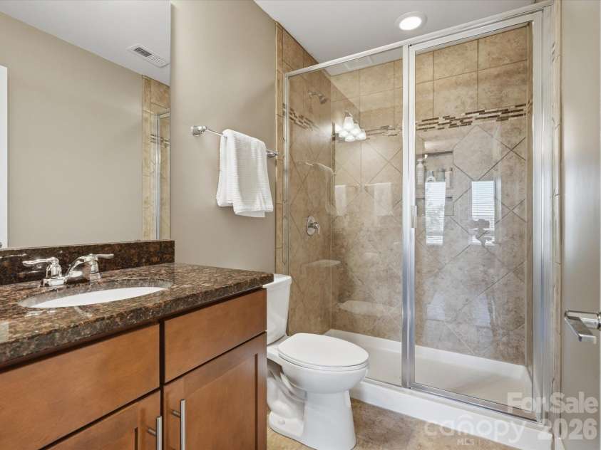1806 Sunnyside Avenue, Charlotte, NC 28204.  MLS# CAR4428139, YatesRealty ID 54303. Guest bathroom - 3rd level