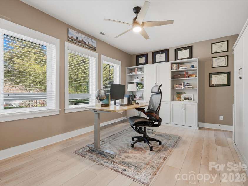 1806 Sunnyside Avenue, Charlotte, NC 28204.  MLS# CAR4428139, YatesRealty ID 54303. Lower entry from garage level - guest space/ currently office