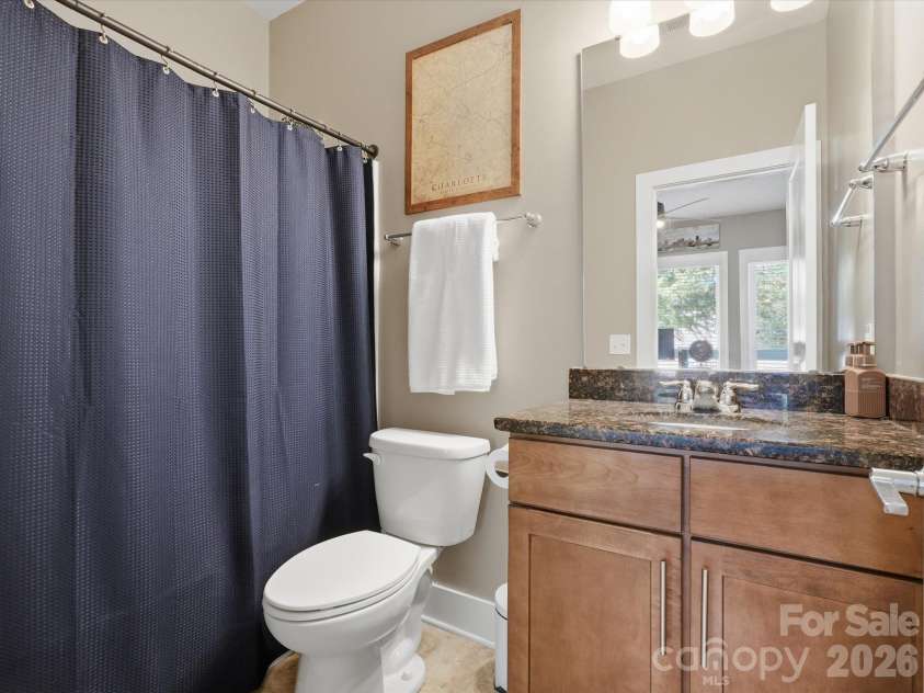1806 Sunnyside Avenue, Charlotte, NC 28204.  MLS# CAR4428139, YatesRealty ID 54303. Lower level guest/office full bath