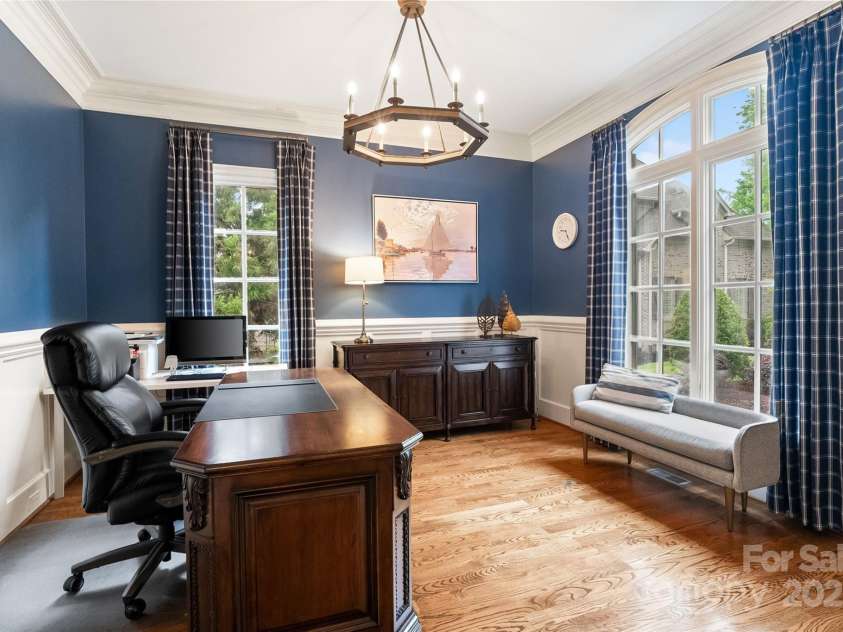 9011 Pine Laurel Drive, Weddington, NC 28104.  MLS# CAR4241805, YatesRealty ID 5434. Private Office with Glass French Doors