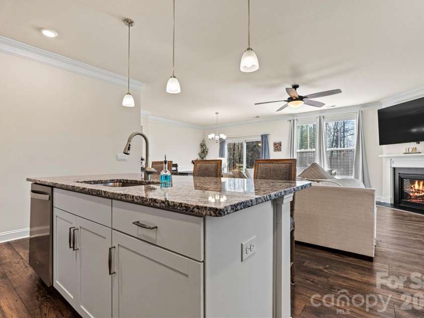 4222 Millstream Road, Denver, NC 28037.  MLS# CAR4341138, YatesRealty ID 5435. Kitchen looking into living room