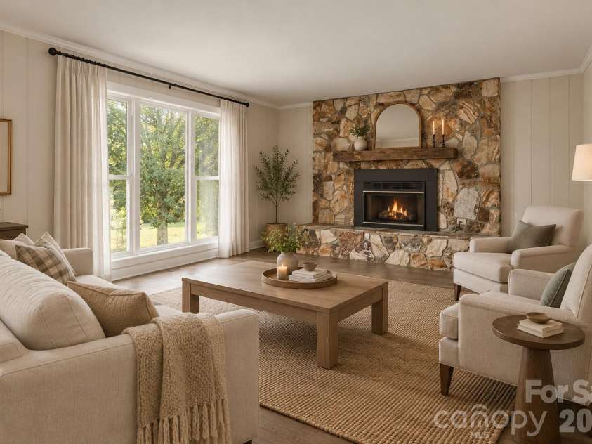 1555 Hess Road, Concord, NC 28025.  MLS# CAR4409569, YatesRealty ID 54352. Family Room Virtually Staged