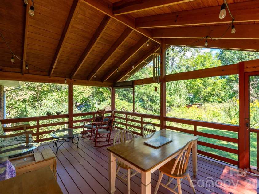 824 Cherokee Avenue, Black Mountain, NC 28711.  MLS# CAR4430479, YatesRealty ID 54382. Large Screened Porch