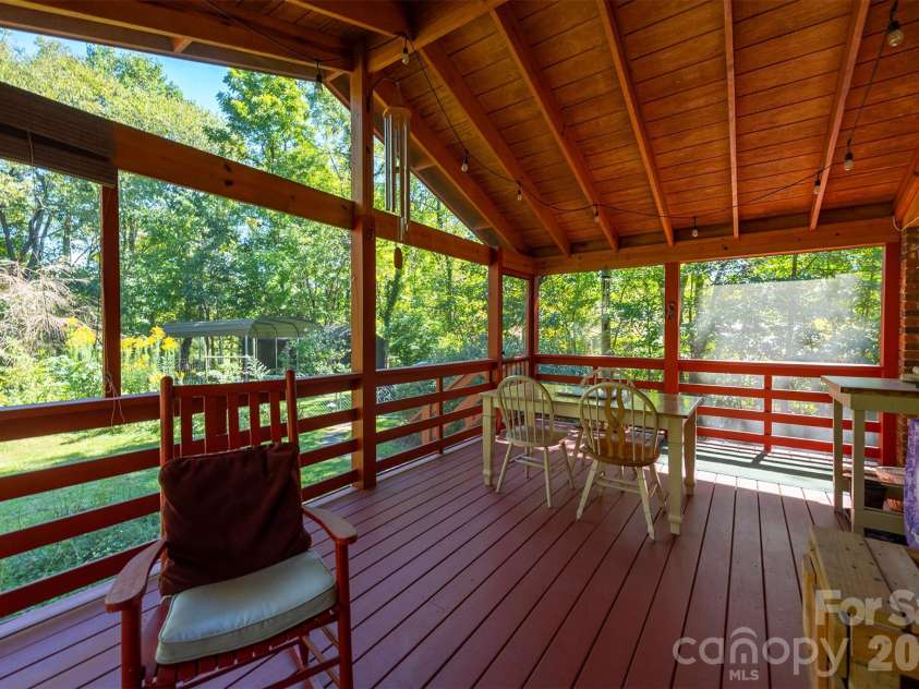 824 Cherokee Avenue, Black Mountain, NC 28711.  MLS# CAR4430479, YatesRealty ID 54382. Large Screened Porch