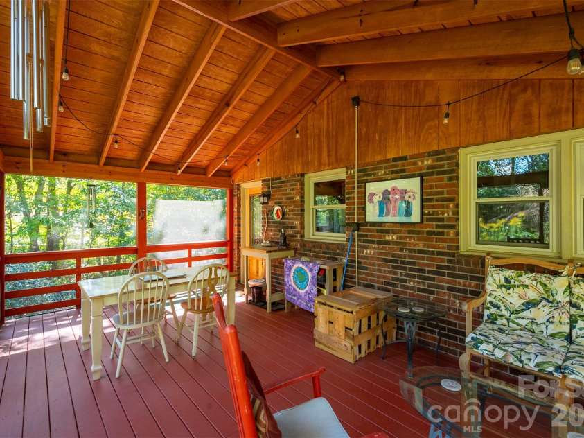 824 Cherokee Avenue, Black Mountain, NC 28711.  MLS# CAR4430479, YatesRealty ID 54382. Large Screened Porch