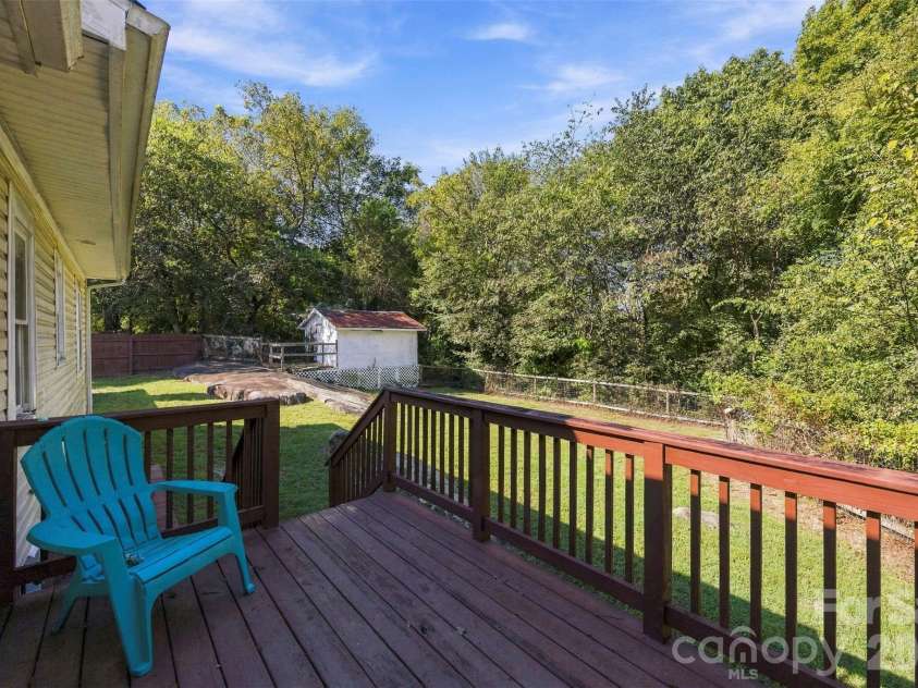 119 Walton Street, Granite Quarry, NC 28072.  MLS# CAR4425481, YatesRealty ID 54394. Back Porch over looking the unique backyard