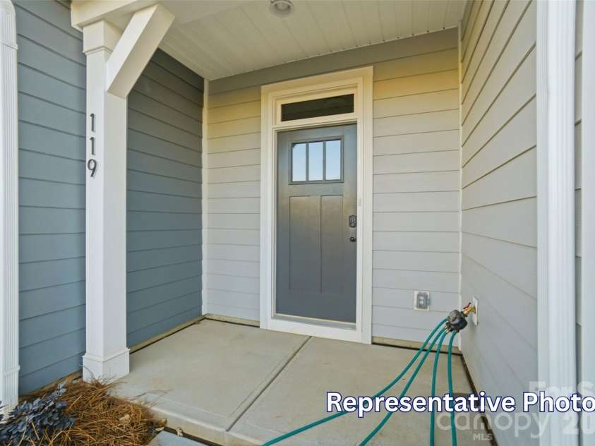 410 Blythe Townhome Lane, Waxhaw, NC 28173.  MLS# CAR4414936, YatesRealty ID 54401. Front Porch