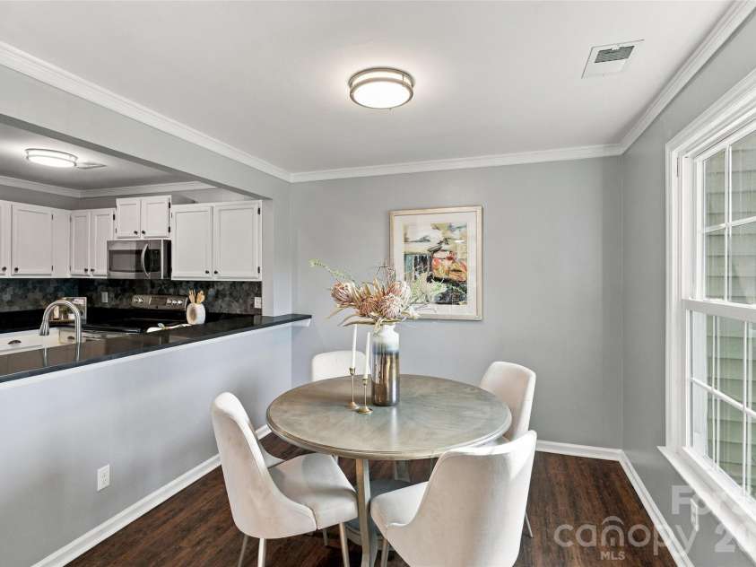 762 Marsh Road, Charlotte, NC 28209.  MLS# CAR4340120, YatesRealty ID 54407. Dining area opens to the kitchen and main living space