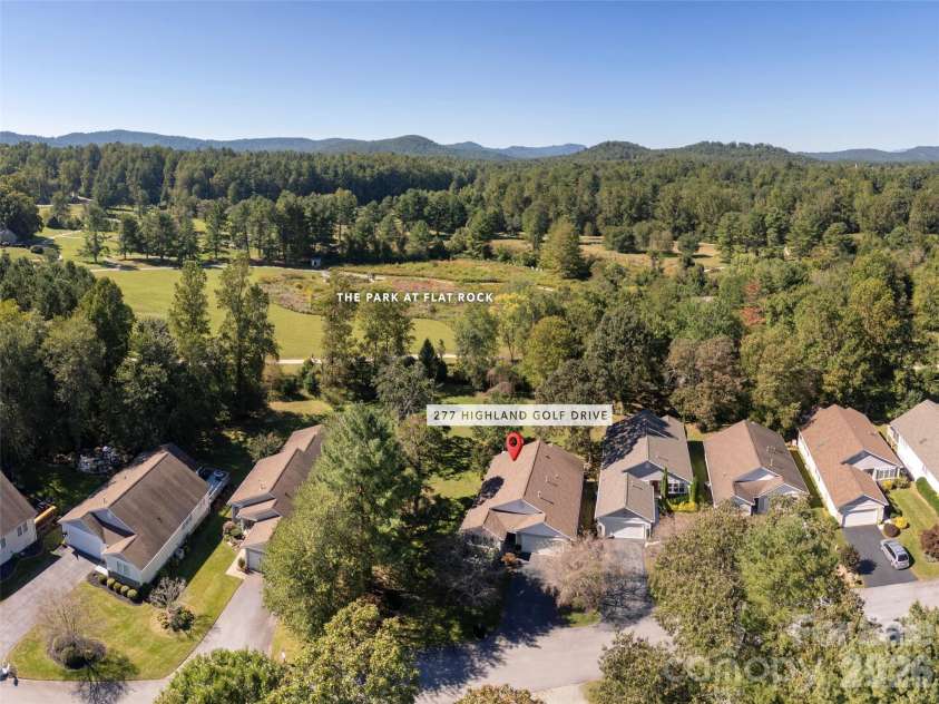 277 Highland Golf Drive, Flat Rock, NC 28731.  MLS# CAR4430345, YatesRealty ID 54429. This property offers more privacy than most.