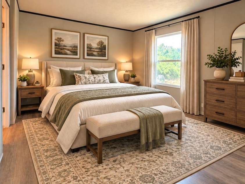 1066 Gold Mine Drive, Catawba, NC 28609.  MLS# CAR4430584, YatesRealty ID 54447. Master bedroom virtually staged