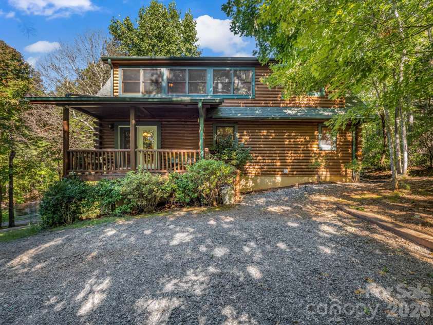 124 Starling Lane, Lake Lure, NC 28746.  MLS# CAR4430565, YatesRealty ID 54465. Back - plenty of parking