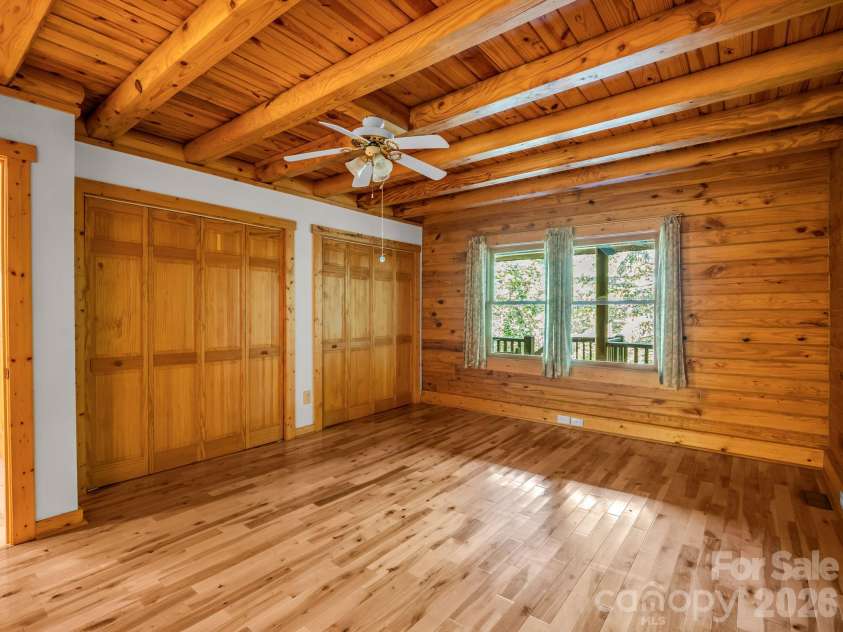 124 Starling Lane, Lake Lure, NC 28746.  MLS# CAR4430565, YatesRealty ID 54465. Main level BR w/double closets