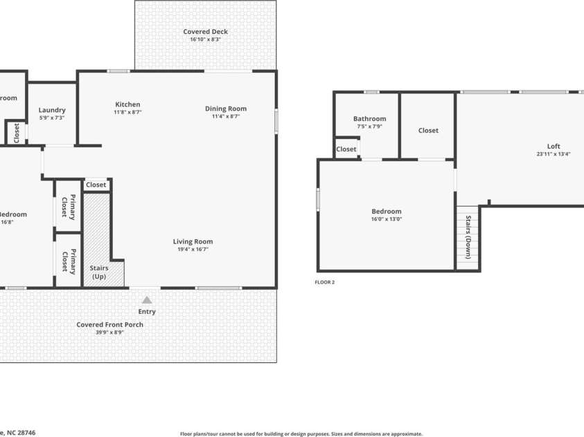 124 Starling Lane, Lake Lure, NC 28746.  MLS# CAR4430565, YatesRealty ID 54465. Main & Upper Level Floor Plan