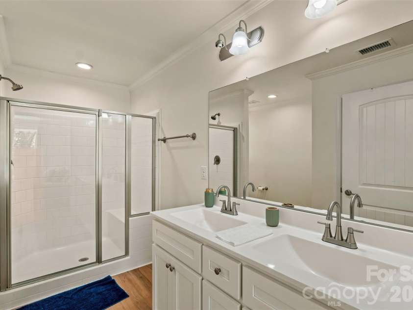 60 Spring Mountain Drive, Canton, NC 28716.  MLS# CAR4419213, YatesRealty ID 54498. Double vanity, walk-in shower