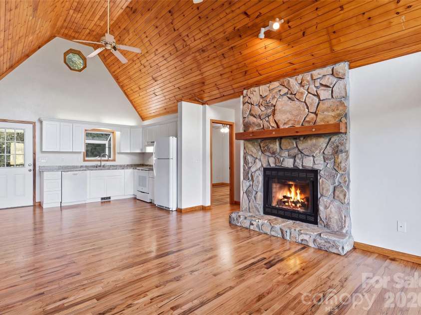 144 Appalachian Trail, Maggie Valley, NC 28751.  MLS# CAR4429734, YatesRealty ID 54509. Open-concept Kitchen and Living Area