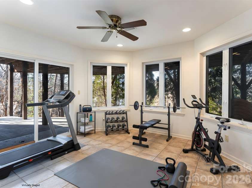 1341 Forest Lake Heights Drive, Nebo, NC 28761.  MLS# CAR4339850, YatesRealty ID 5453. Bonus Space (staged)