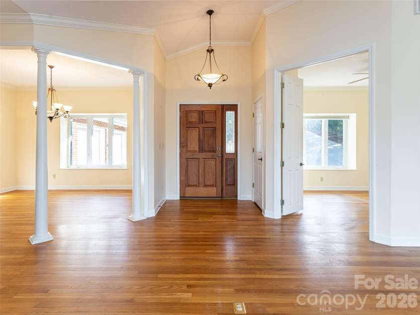 1341 Forest Lake Heights Drive, Nebo, NC 28761.  MLS# CAR4339850, YatesRealty ID 5453. Elegant entry -- Office on righthand side