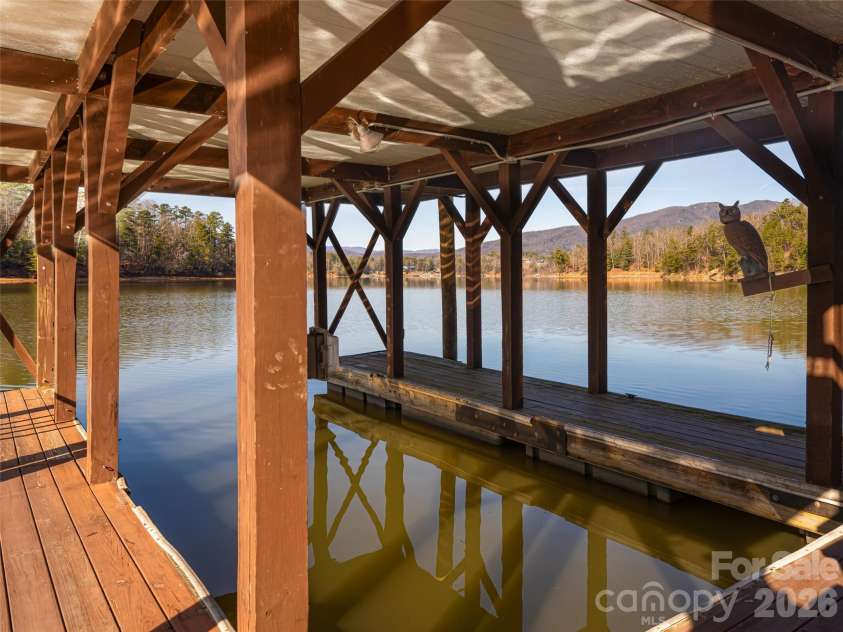 1341 Forest Lake Heights Drive, Nebo, NC 28761.  MLS# CAR4339850, YatesRealty ID 5453. Inside boat dock 