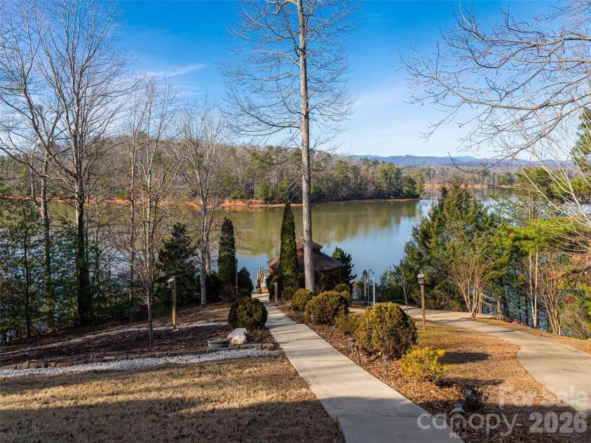 1341 Forest Lake Heights Drive, Nebo, NC 28761.  MLS# CAR4339850, YatesRealty ID 5453. Paved path down to Lake