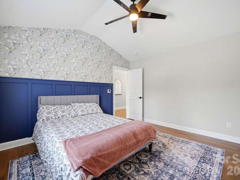 612 Highland Ridge Point, Clover, SC 29710.  MLS# CAR4424384, YatesRealty ID 54612. Bedroom 2 with custom molding and wallpaper