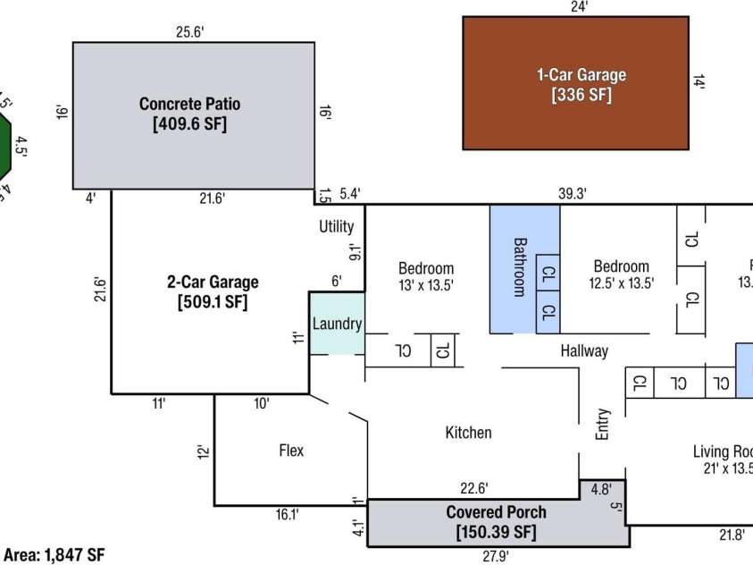 140 Piedmont Drive, Kannapolis, NC 28081.  MLS# CAR4428952, YatesRealty ID 54646. Floor Plan