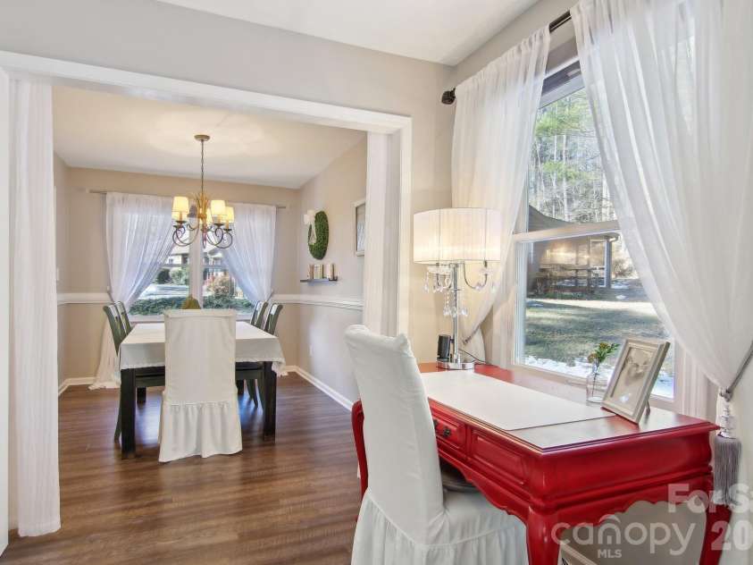 6 Calico Lane, Etowah, NC 28729.  MLS# CAR4215890, YatesRealty ID 5465. View of Dining Room from the Living Room