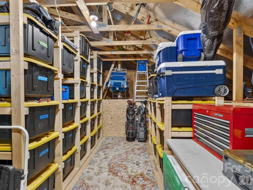 1018 Lowland Way, Waxhaw, NC 28173.  MLS# CAR4427578, YatesRealty ID 54654. Attic Storage