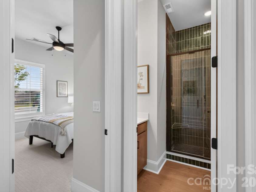 1018 Lowland Way, Waxhaw, NC 28173.  MLS# CAR4427578, YatesRealty ID 54654. Front Secondary Bedroom with Secondary Bathroom Entrance
