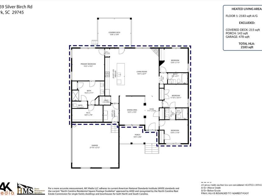 1759 Silver Birch Road, York, SC 29745.  MLS# CAR4420030, YatesRealty ID 54662. 
