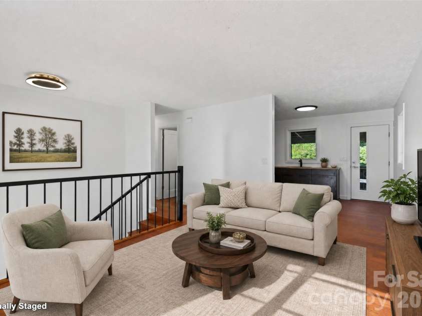 53 Hemlock Street, Arden, NC 28704.  MLS# CAR4430956, YatesRealty ID 54671. Virtual staging living room