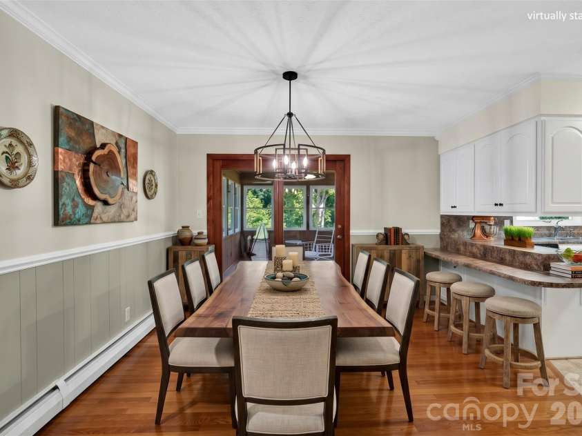 1007 Woodland Street, Valdese, NC 28690.  MLS# CAR4429584, YatesRealty ID 54673. Virtually staged dining room