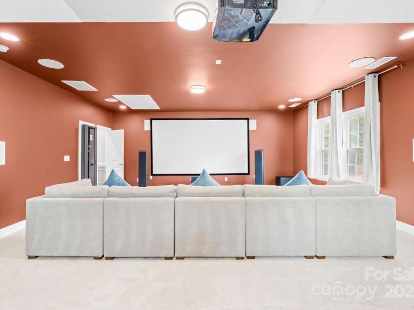 705 Brown Creek Drive, Matthews, NC 28104.  MLS# CAR4244288, YatesRealty ID 5473. 13.1.2 Home Theater System with Equipment rack