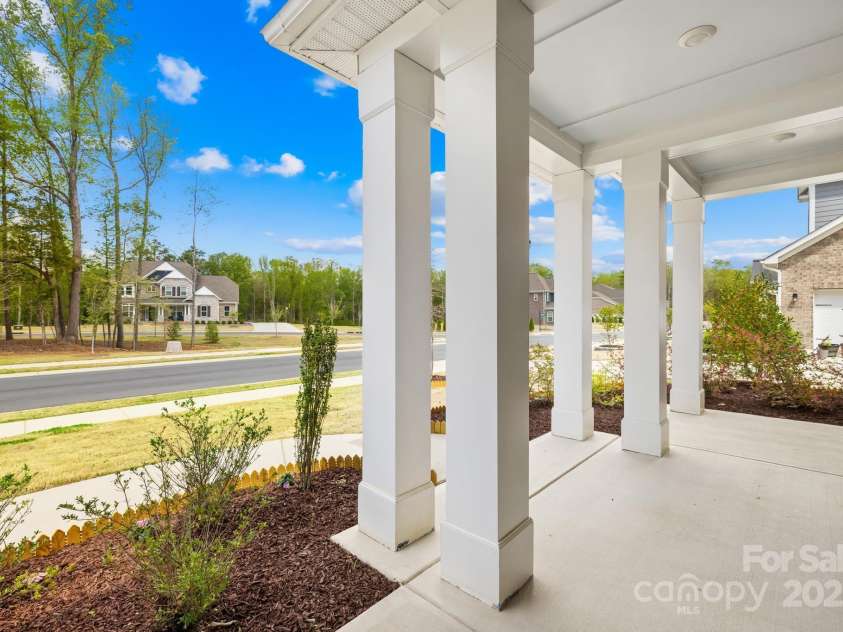 705 Brown Creek Drive, Matthews, NC 28104.  MLS# CAR4244288, YatesRealty ID 5473. Outward View from Porch