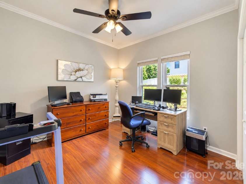 60 Golden Lane, Leicester, NC 28748.  MLS# CAR4429246, YatesRealty ID 54773. Office/BR 2 VE with artwork