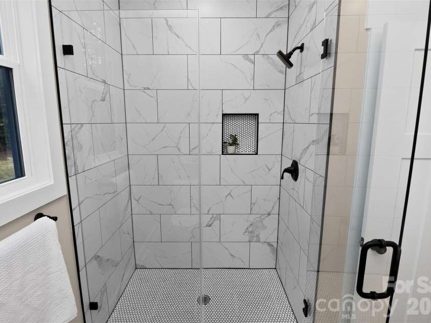 3655 Marshall Road, Rock Hill, SC 29730.  MLS# CAR4430371, YatesRealty ID 54776. Guest Shower on Main floor