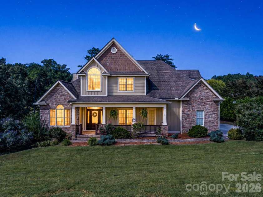 61 Mountain Shadows Drive, Leicester, NC 28748.  MLS# CAR4431319, YatesRealty ID 54790. Good Night Mountains!