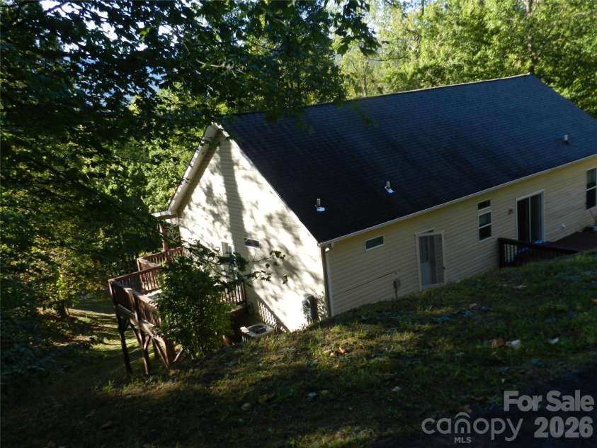3 Lauren Lane, Candler, NC 28715.  MLS# CAR4421667, YatesRealty ID 54800. Rear Side View