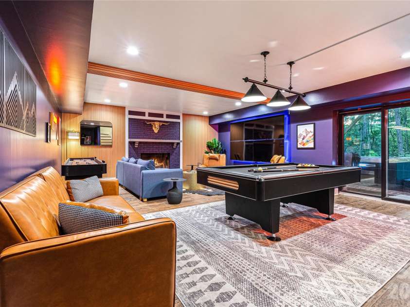 840 Jenkins Valley Road, Alexander, NC 28701.  MLS# CAR4370016, YatesRealty ID 54834. Downstairs - Game Room