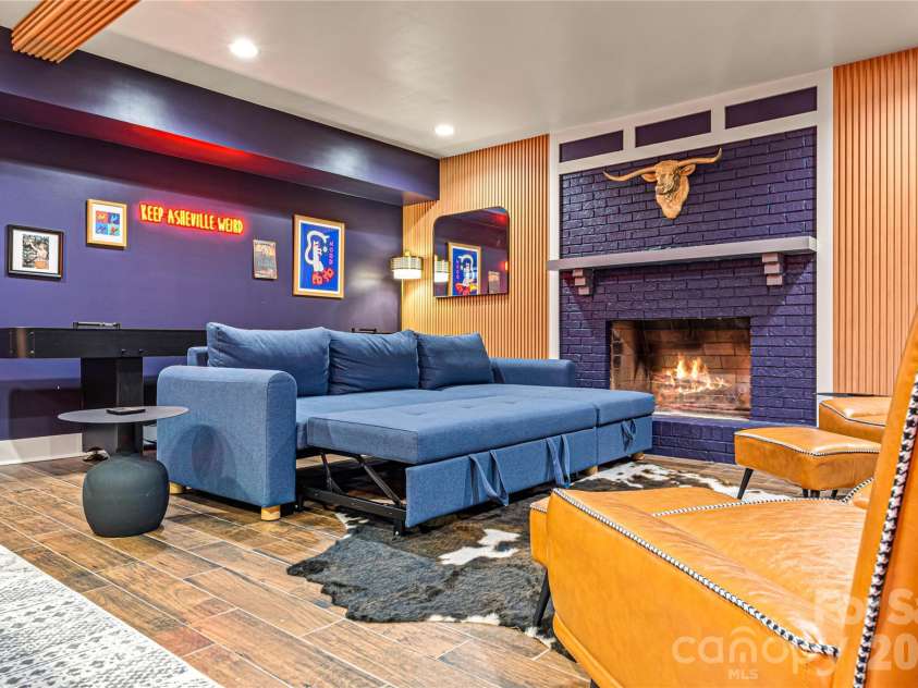 840 Jenkins Valley Road, Alexander, NC 28701.  MLS# CAR4370016, YatesRealty ID 54834. Downstairs - Game Room
